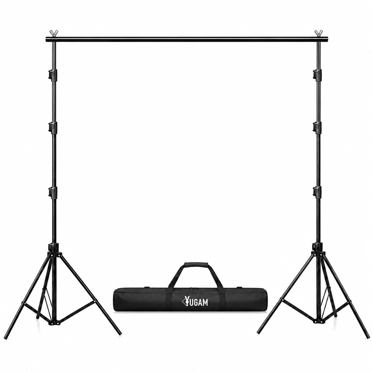 background support kit (9ft x 9ft) for photography & videography | heavy-duty adjustable backdrop stand | portable & foldable (background stand with bag)
