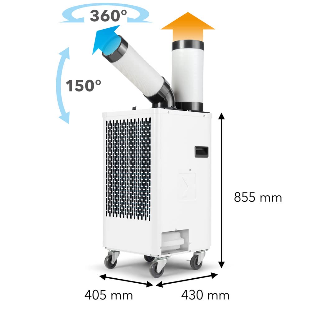 TROTEC Spotcool PT 2700 SP klimatyzator jednokanałowy, 2,7 kW, moc 400 m³/h, chłodzenie
