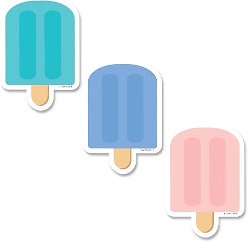 Miniatura 1 de Creative Teaching Press Calm & Cool - Recortes para paletas de hielo, 3 pulgadas, CTP 8658, surtido