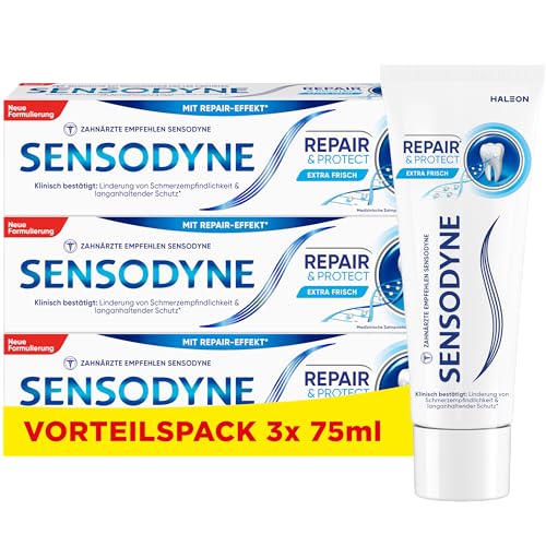 Sensodyne Repair & Protect Zahnpasta 3x 75 ml schmerzempfindliche Zähne