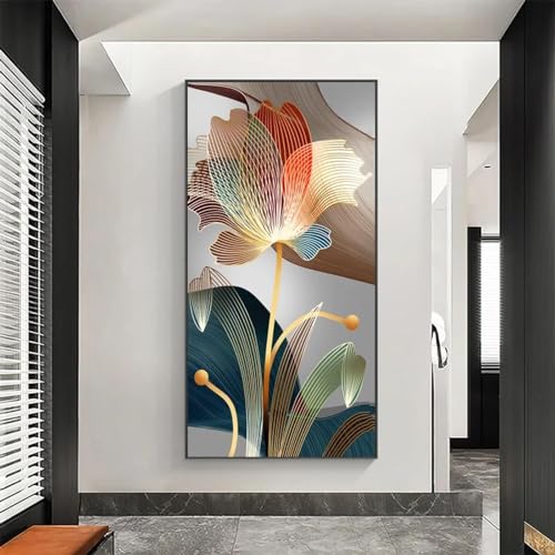 Peinture sur toile de luxe 70x145cm avec cadre pour séjour