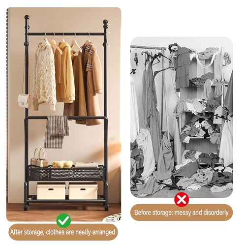 Portant à vêtements double robuste : stop au manque de place en 60 cm - 5
