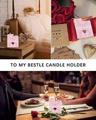 Abstract Mandala Candle Holder Set, Wooden Pillar Candle Stick Candle Holder, Tall Tealight Unity Menorah Candlestick, Retro Bohemian Floral Print Personalized Gifts For Momen/Men Wedding #TOP5