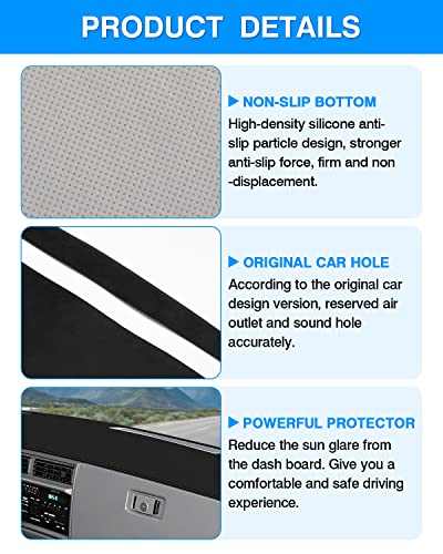 Image of Autorder Dashboard Cover Mat for 1986-1993 Chevy Chevrolet S10 Blazer /GMC S15 Jimmy Sonoma /1991-1994 Oldsmobile Bravada Accessories Dash Cover Flannel Dash Mat Sunshade Glare UV Rays Protector