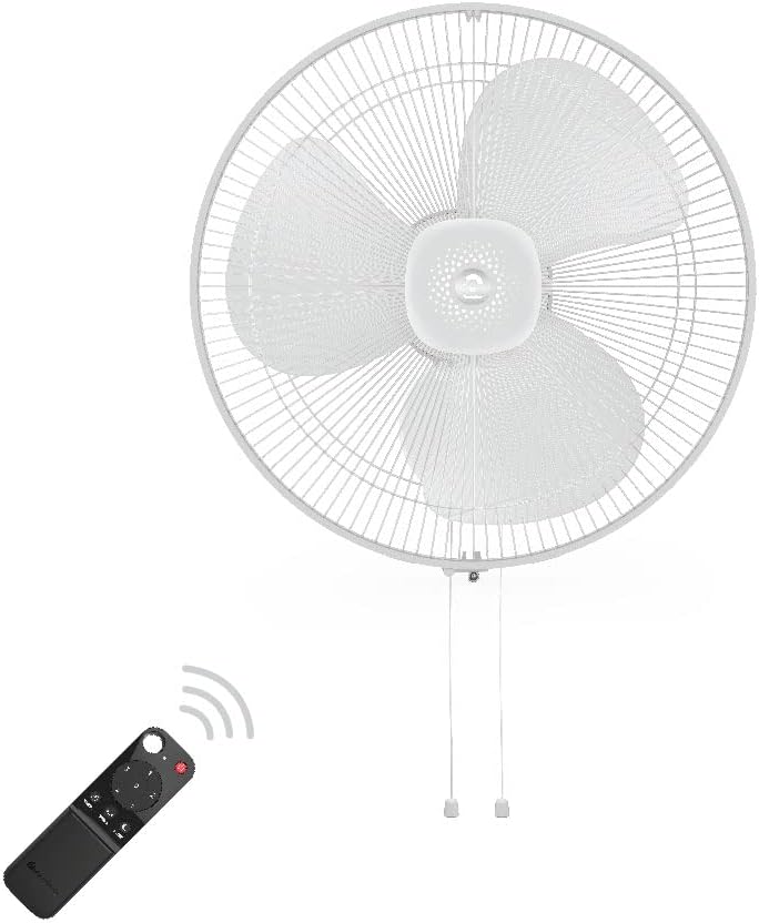 atomberg Renesa 400mm Wall Mount Fan | Wall Fans for Home | Silent BLDC Wall Fan | Remote with Timer & Sleep Control Snow White