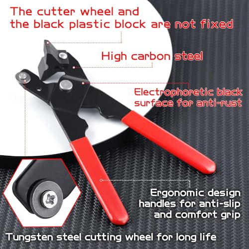 SPEEDWOX Ceramic Tile Cutter Tile Nippers with Strong Plastic Breaker Bar Scoring Wheel Glass Cutters Tools Tile Cutter Hand Tool for Cutting Porcelain Ceramic Mirror - Image 4