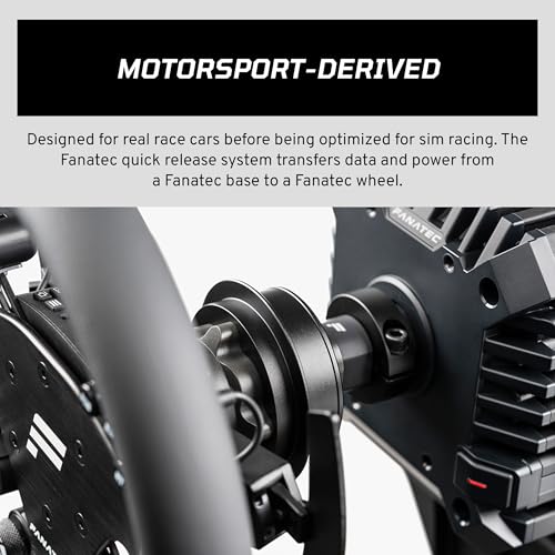 Image of Corsair FANATEC Sim Racing QR2 Wheel-Side - Motorsport-Derived Quick Release, Aluminum Body, Spring-Loaded Mechanism, Quick and Easy Removal and Attachment - PC
