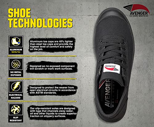 Avenger Work Boots Men's Low Top Industrial Shoe3