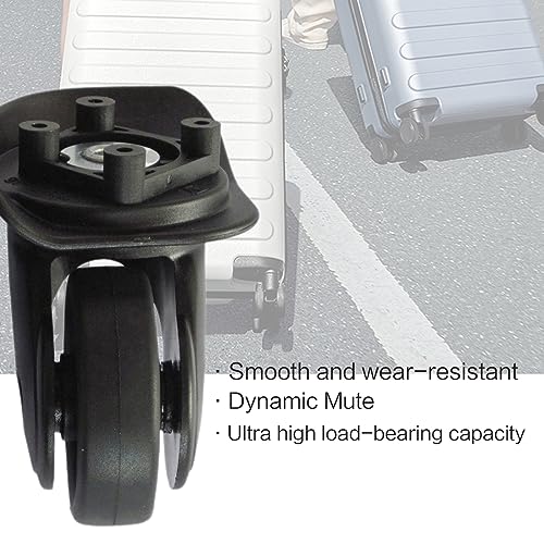 2pieces Trolley Casters Replacement Heavy Duty Roller Wheel for Luggage Box Suitcase 360 Degree Swivel kit SilentWheel3