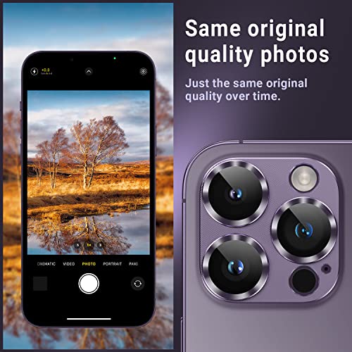 Korecase 2 Pack Iphone 14 Pro Max/Iphone 14 Pro Camera Lens Protector Tempered Lens Cover, Strong Adhesion, 9H Hardness Anti-Scratch Camera Rear Lens Film For Iphone 14Pro / Iphone 14 Promax,Black #TOP3