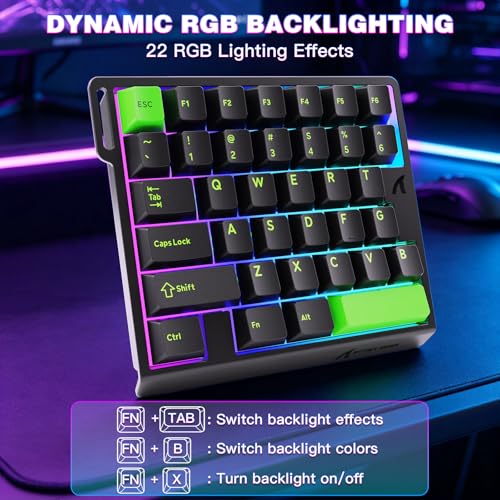 MAMBASNAKE Attack Shark M36 HE One-Handed Wired Hall Effect Keyboard, 8K Polling & 0.125ms, Adjustable Trigger, Hot-Swappab, PBT Keycap, RGB, Web Driver Support, Gaming Keyboard for PC/Gamer Black by MAMBASNAKE - Used condition - Image 4