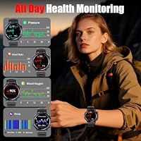Smartwatch Herren Militär GPS, 1,43"AMOLED 2026 New Fitnessuhr mit Bluetooth Anrufe, 160+ Sportmodi Kompass, 5ATM Wasserdicht, 24/7 Herzfrequenz, Schlafmonitor, Schrittzähler, Sportuhr Android für iOS – Ansicht 6