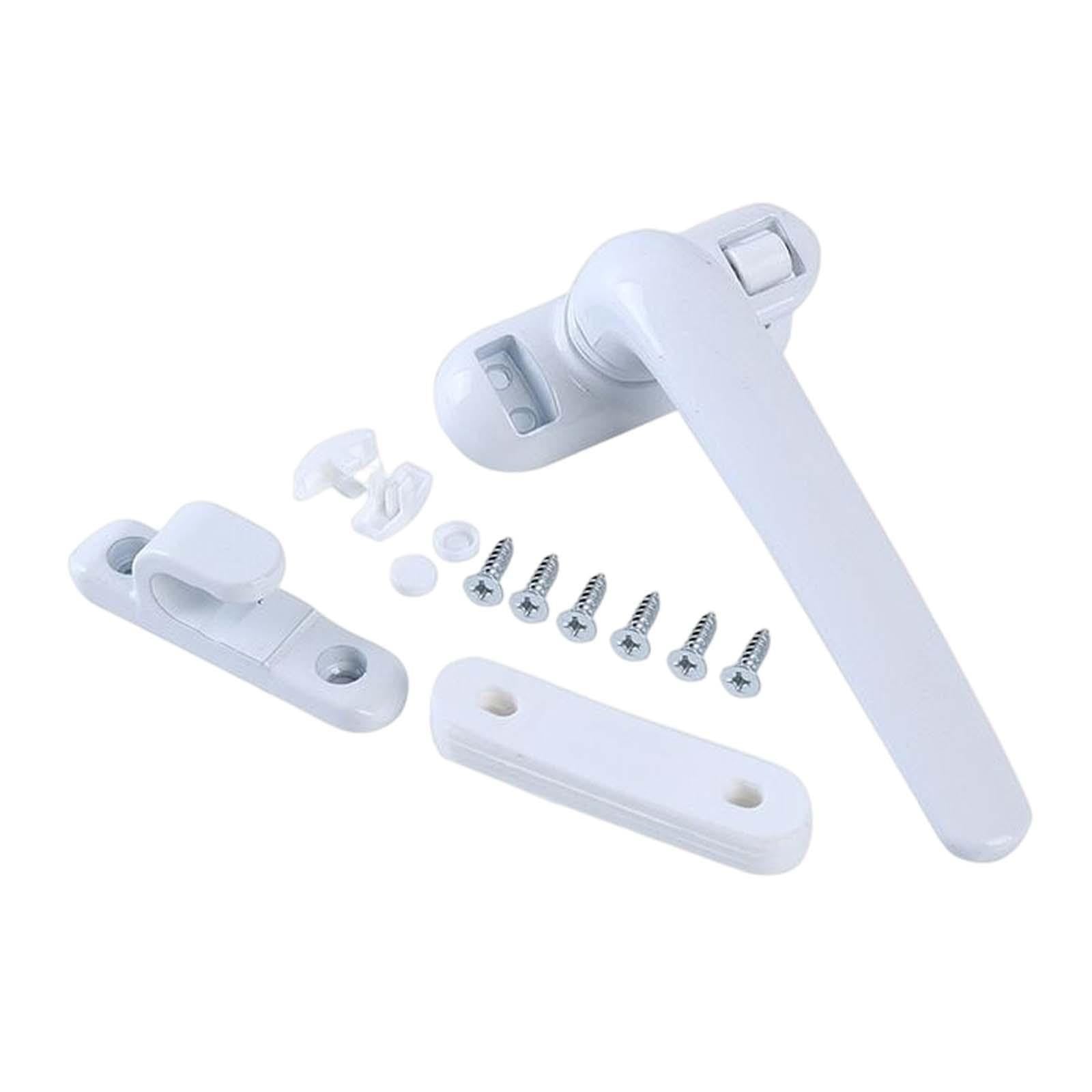 Eqqhjl White Left Window Handle Window Locks ， Aluminum Alloy With Lock Handle Door Replacement Casement Locking For Window Handles(White Left)