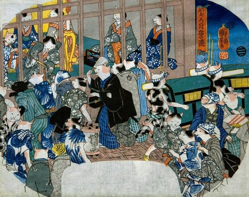 Tableau Toile Affiches d'Art Lune pâle Kuniyoshi 60x90cm de SERENDIPITP