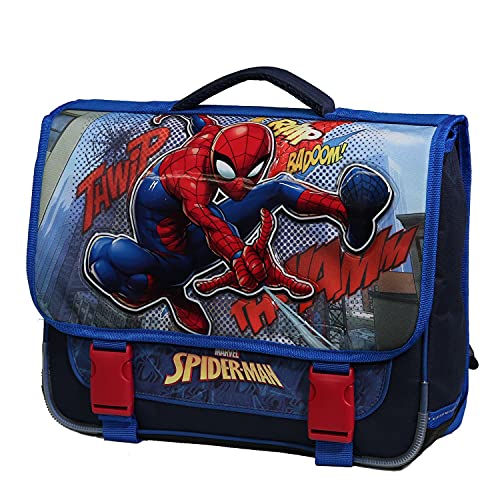 Cartable 38 cm Spider-Man bleu idéal pour la rentrée en CP et CE1
