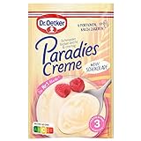 Dr. Oetker Paradies-Creme Weiße Schokolade, 16er Pack Dessertpulver mit weißem Schokoladen-Geschmack zur Zubereitung eines Creme-Desserts, jeweils vier Portionen cremiger Nachtisch, 16 x 60 g