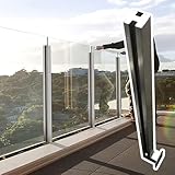 Balkongeländersystem aus Edelstahl – Wandmontierter Baluster für Decks individuelle Höhen (50,8–152,4 cm) – 304 Edelstahl Zaunpfosten 116,8 cm silberne Leitplanken-Säule