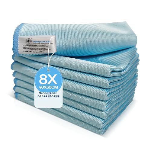 Foyer Nuage 8 Chiffons de Nettoyage en Microfibre Premium,Torchons de Nettoyage Non Pelucheux,Double Face, Serviettes en Microfibre Tout Usage:...