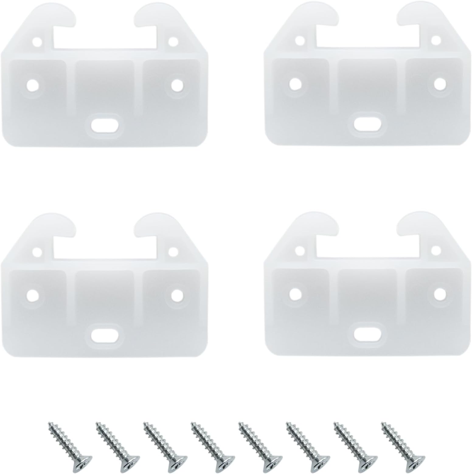 10 Pcs Plastic Drawer Guides Drawer Track Guides Drawer Rail for Dressers Hutches and Drawer Systems [White]