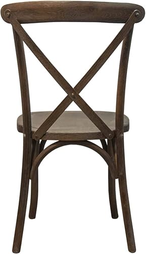 Miniatura 2 de EMMA + OLIVER Silla con respaldo en X natural raspado a mano