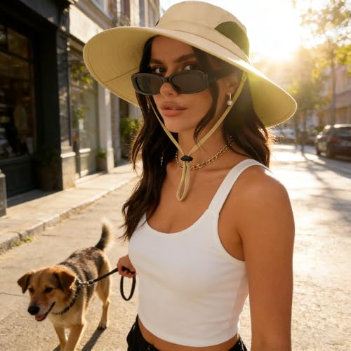 Sombrero de Sol para Mujer con Ala Ancha Impermeable miniatura 3
