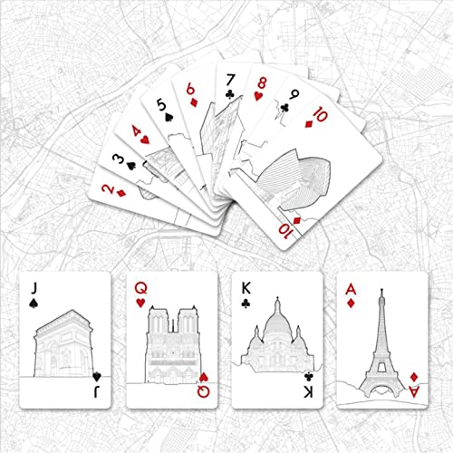 Skyline Chess - Paris Playing Cards, Black and White, 8.9x5.7cm - Image 4