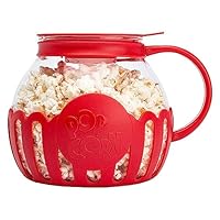 Macchina Per Popcorn Da Microonde,contenitore Pop Corn Microonde In Vetro Borosilicato E Senza BPA | Popcorn Sani, Senza Grassi, Stile Film | Basso Contenuto Calorico | Lavabile In Lavastoviglie