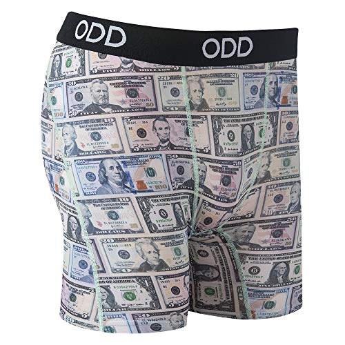 Odd Sox Men's Funny Underwear Boxer Briefs Cash Money Bills Graphic Print3