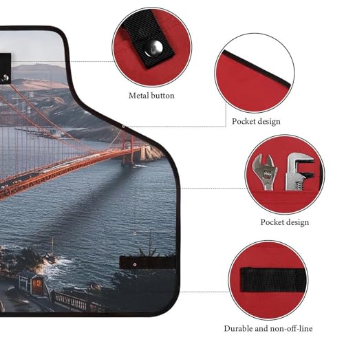 Delantal de trabajo ajustable para unisex RLDOBOFE miniatura 3