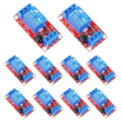 RUNCCI-YUN 10 Pezzi Modulo Relè a 1 Canale 5V Trigger di Livello Alto e Basso con Isolamento Optoaccoppiatore per Relè Arduino