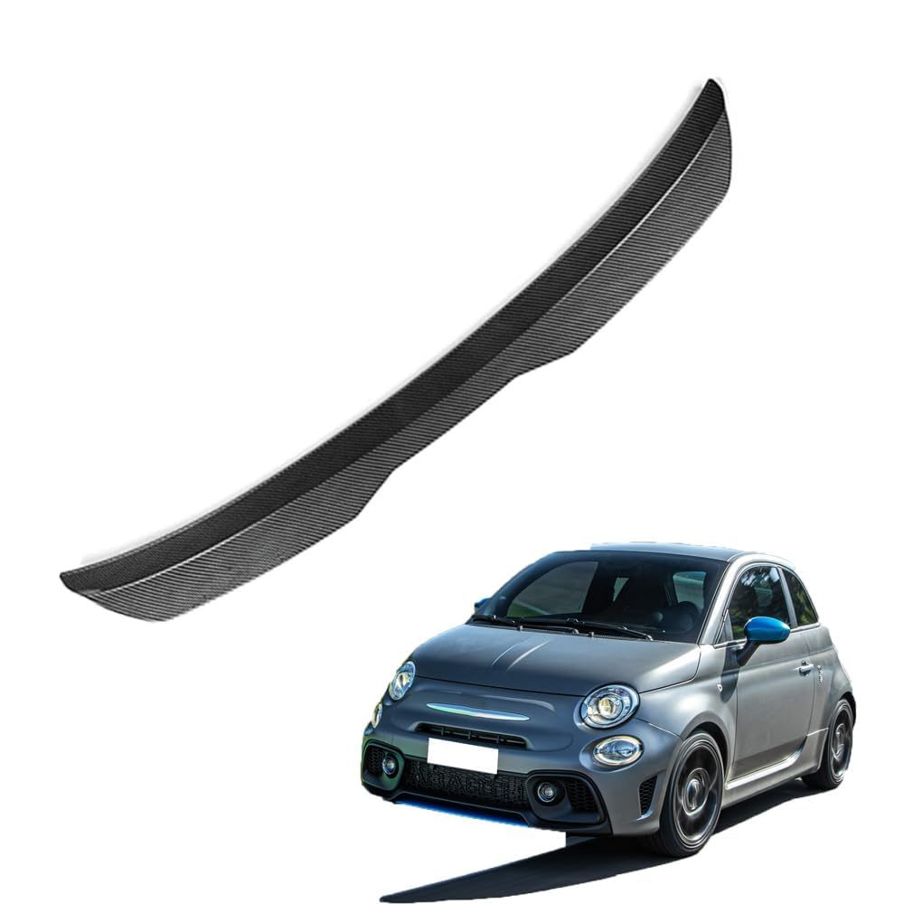 Spoiler Posteriore per Abarth 595 Hatchback, Auto ABS Spoiler Posteriori Auto Spoiler Auto Spoiler Posteriore Decorazione Alettone Posteriore,Carbon Fiber