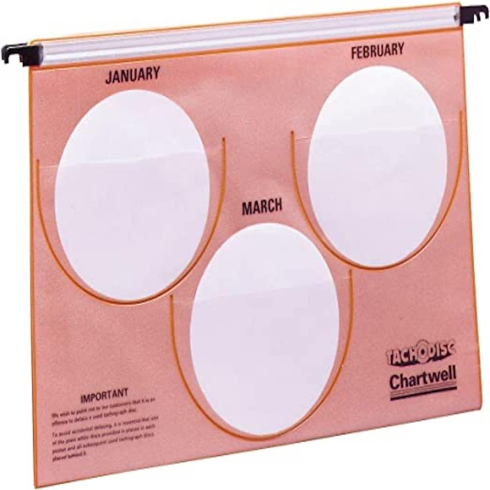 ExacomptaRef CK801/1101GZ - Chartwell - Tachograph Charts, EC Approved Discs with Superior Trace for Easy Analysis, Handwritten Entries on Reverse, 100 Discs per box