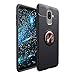 Produktbild XCYYOO für Samsung Galaxy J4 Plus Hülle mit Ring Kickstand,360 Grad Rotierenden Ring Drop Schutz FeinMatt Kratzfest Weichen TPU Cover [Arbeit mit magnetischen Auto Halterung] Tasche Schale Hardcase