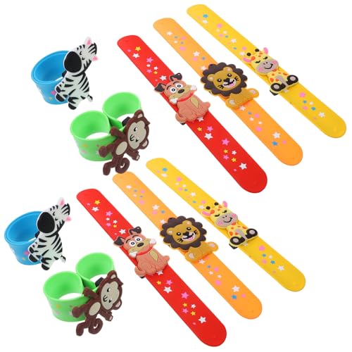 Bracelets à claquer animaux en silicone souple qui ne blessent pas les poignets
