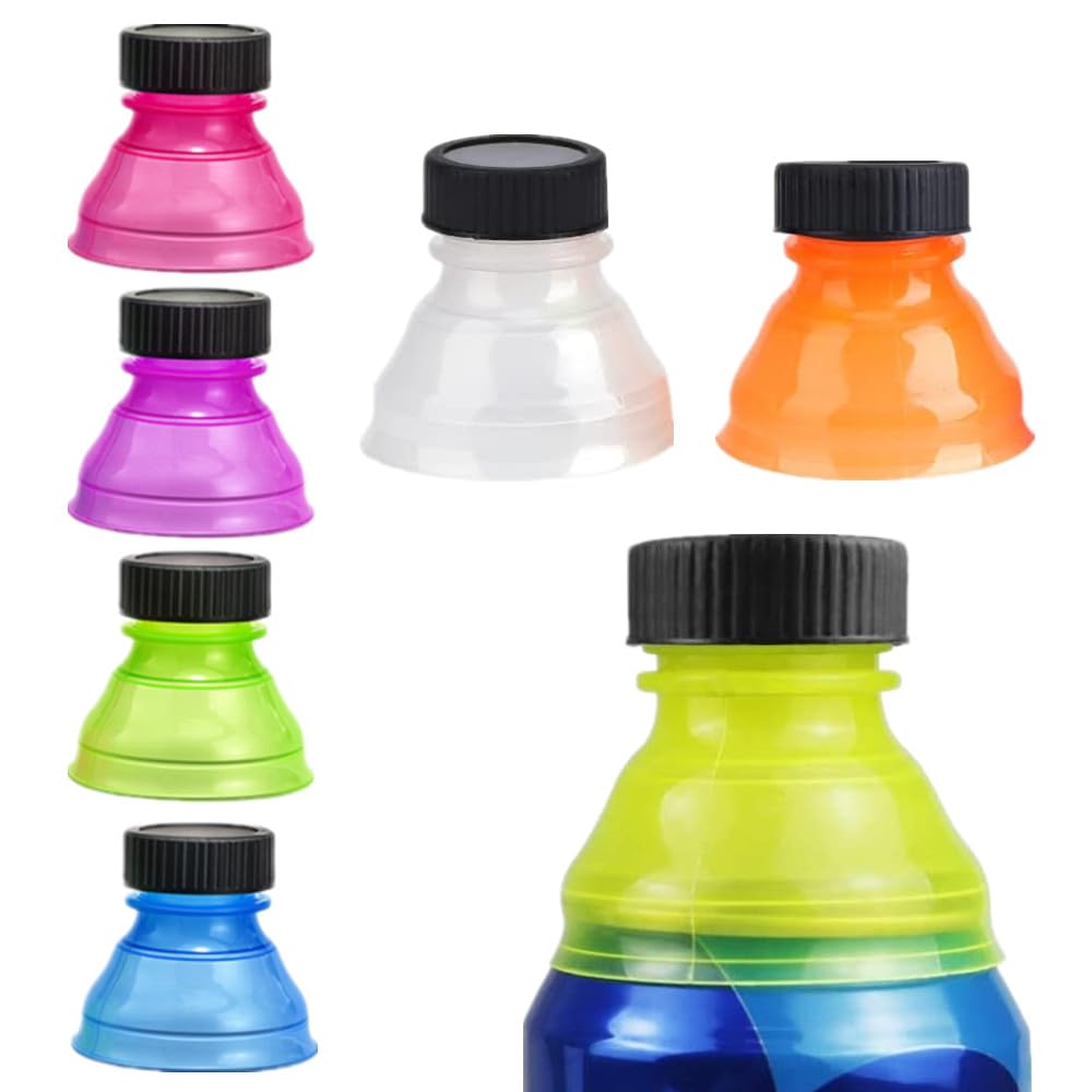 AHEOVSD 6 Pcs Soda Savers Lids Can Covers for Drinks Reusable Useful Snap On Pop Can Bottle Caps for Coke Beer Energy Drinks Carbonated Drinks Lids Random Color