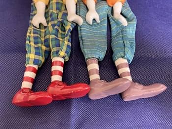 Amazon.co.jp: ピエロ くたくた人形 お座り ビスクドール 2体