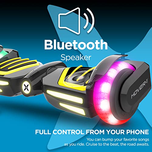 Hover-1 Ranger + Electric Hoverboard, 9Mph Top Speed, 9 Mile Range, Long Lasting Li-Ion Battery, 4Hr Full Charge, Built-In Bluetooth Speaker, Rider Modes: Beginner To Expert, Black #TOP5