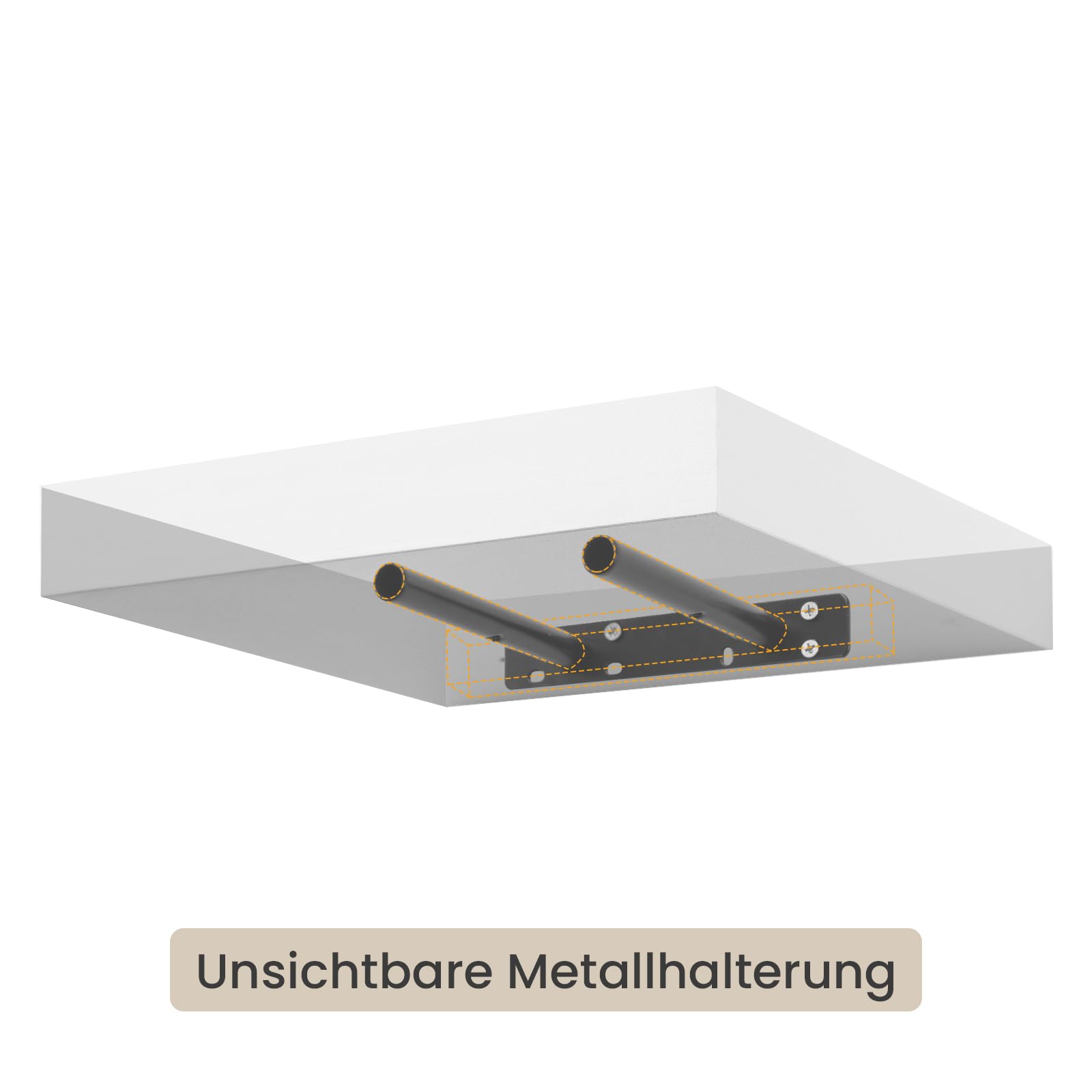 WOLTU Set di 6 Mensole da Parete Galleriedisplay Bianco Opaco, Mensola Sospesa, Decorazione da Parete per Soggiorno, Camera da Letto, Camera dei Bambini, in MDF