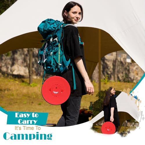 Image of Spisces Upgraded Collapsible Stool with Cushion, 1000 lbs Capacity & 19.7-in High, Wider & Taller Heavy Duty Portable Telescoping Foldable Seat for Adults Camping, Travel, Music Festivals, Outdoors
