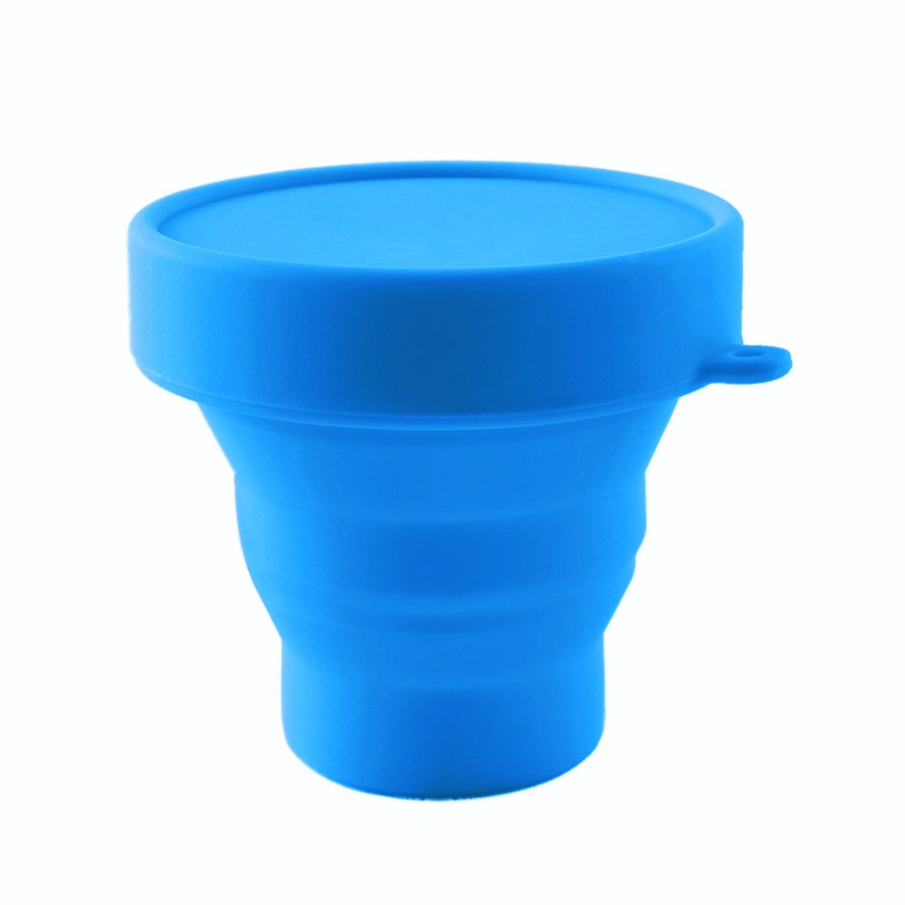 LUCKY CLOVER Collapsible Silicone Cup Foldable Sterilizing Cup for Menstrual Cups and Storing Your Diva Cup - Foldable for Travel