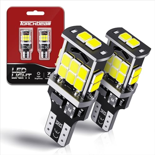 Image of Torchbeam 921 led Bulb Reverse Lights 500% Brighter 912 T15 LED White CAN-BUS for 922 906 W16W 912 921 Bulbs Replacement Reverse Light Bulb Backup Brake Lights for Car Trunk, Super Bright, Pack of 2