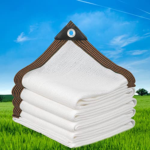 Balkon Sichtschutz Sonnensegel Markise mit Ösen 90% Sonnenschutz Schattiernetz 1x2m Weiß Schattennetz für Gewächshaus, für Garten Windschutz Schattennetz