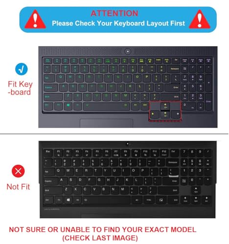 Image of Saco Laptop Keyboard Protector Cover for 2024 Lenovo LOQ 15.6 Inch|Legion 5|Lenovo Legion 5 Pro /Legion Slim 5 5i 16 inch|Lenovo ideaPad Gaming 3 3i 15.6 Inch Gaming Laptops - Black