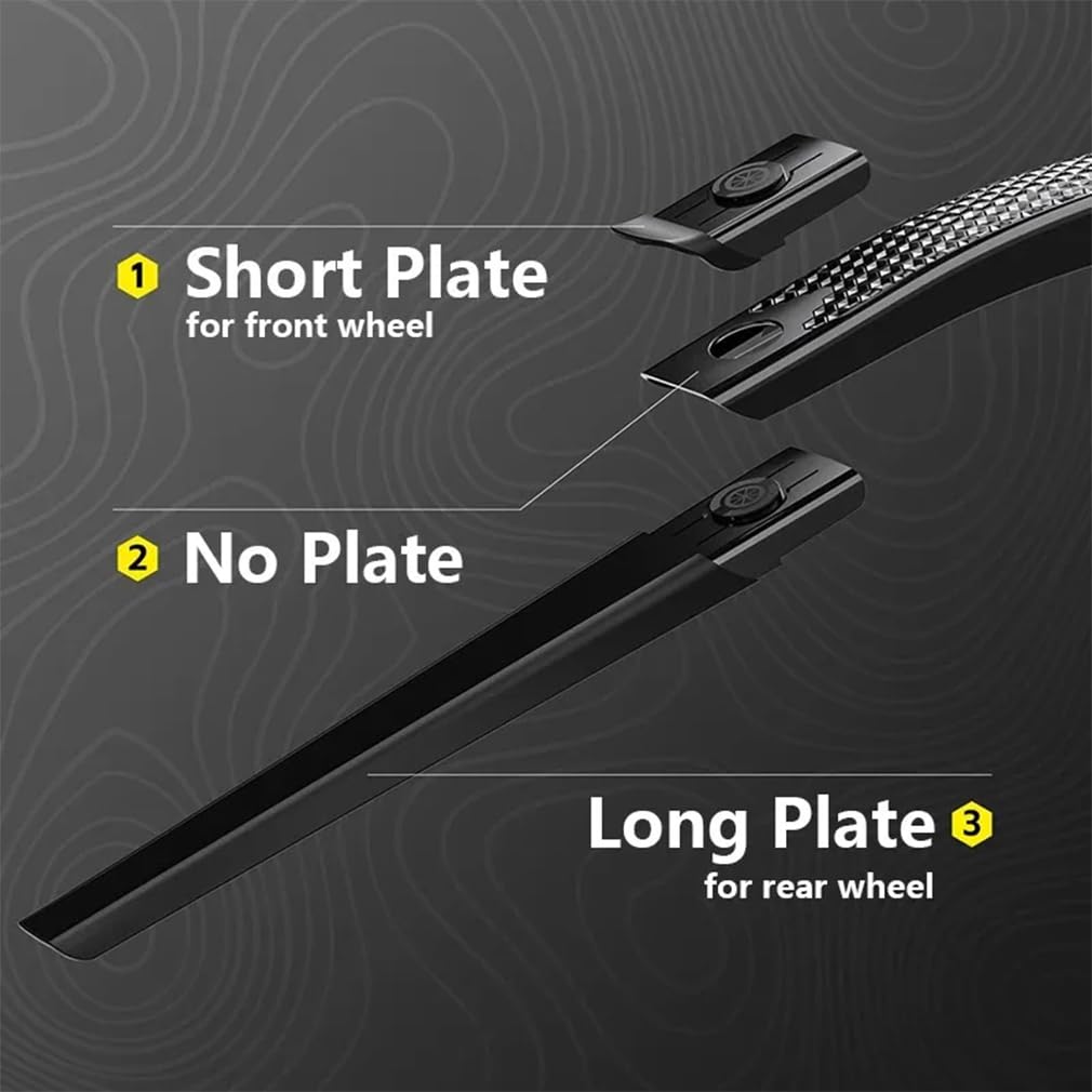 Ledeak – Ensemble de garde-boue avant et arrière pour vélo de route, VTT et vélo de route (noir et blanc