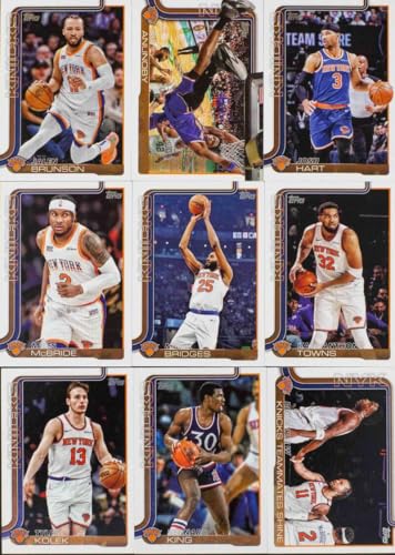 2025-26 Topps Veteran Team Sets New York Jalen Brunson, OG Anunoby, Josh Hart, Miles McBride, Mikal Bridges, Karl-Anthony Towns, Tyler Kolek, Bernard King, Jalen Brunson Set of 9 Basketball Cards - Sportscard Superstore