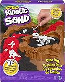 Kinetic Sand, Dino Dig Playset with 10 Hidden Dinosaur Bones to Discover, for Kids Aged 6 and up