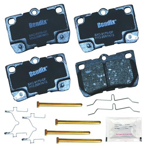 Image of Bendix Priority1 CFC1113 Ceramic Rear Brake Pads compatible with Lexus GS300 2006, GS350 2011-2007, GS430 2007-2006, GS450h 2011-2007, GS460 2011-2008, IS250 2013-2006, IS350 2013-2006
