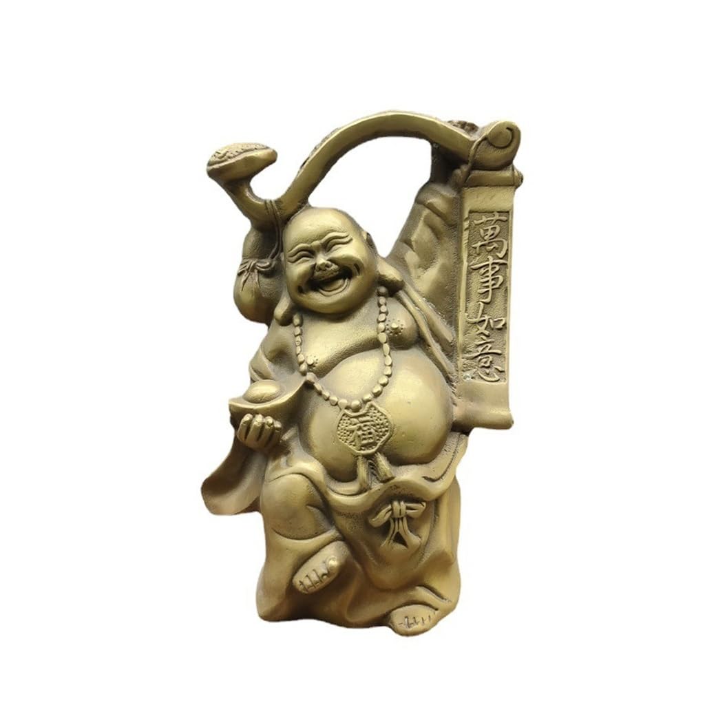 Bouddha Maitreya en laiton pour créer une décoration de salle de bain zen unique