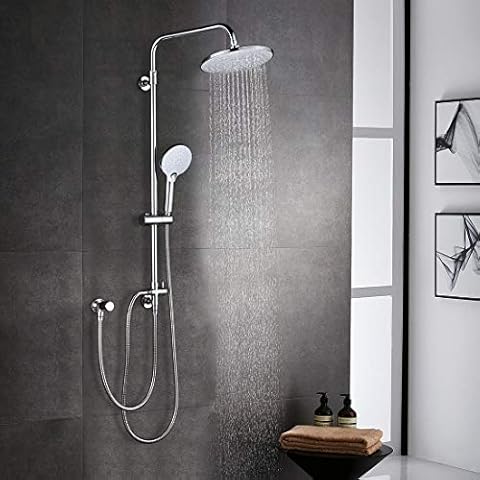 ARCORA Shower System Chrom Rain Shower Set Shower Column with 3 Functions for Bathroom Cover