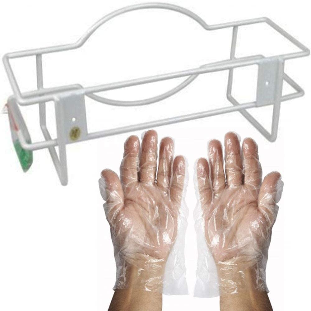 Tiger Chef Wall Mount Dispenser with 500 Medium Size Clear Polyethylene Gloves